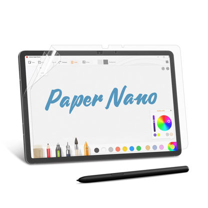 Picture of MOBDIK 2 PACK Paper Screen Protector Compatible with Samsung Galaxy Tab S9 / Tab S9 FE/Tab S8 / Tab S7 11 inch, Anti-Glare, Touch Sensitivity, with Easy Installation Kit, Like Writing on Paper
