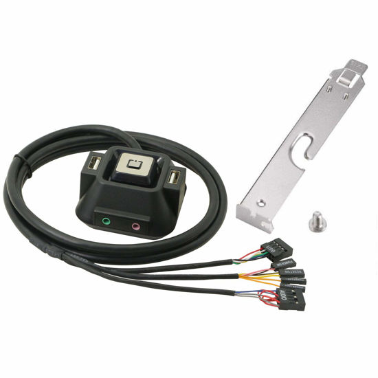 Picture of Desktop Computer Case Switch,Reset HDD Button Switch with Dual USB Ports,Power Button,Audio Ports for Desktop PC Case