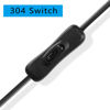 Picture of GINTOOYUN DC5521 Y Splitter Power Cable with Switch, DC 5.5mm x 2.1mm 1 Female to 2 Male Extension Cable with On/Off 304 Switch for CCTV Surveillance Camera,LED Light Bar etc 0.4m
