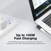 Picture of UseBean USB C Right Angle Adapter 4-Pack, 100W 20Gbps 4K Video USB C 90 Degree Adapter, Type-C Male to Female Extension Extender, iPhone 16 15, MacBook, ROG Ally, Steam Deck, Switch, Galaxy S24