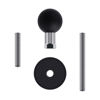 Picture of iSaddle Mount Base with 1/4-20 Hole Hex Post and 1" Ball Adapter Compatible with RAM Mounts B Size 1 Inch Ball Double Socket Arm, 2 Sizes of 1/4"-20" Threaded Stud for GPS Cameras Motion Sensors