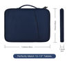 Picture of 12.9 Inch Tablet Carrying Bag for Samsung Galaxy Tab S9+ Plus/S8+/S7+/S7+ Plus/S7 FE 12.4" & 13 inch iPad Pro M4,13 iPad Air M2 2024, Surface Pro 11 Snapdragon,10,9,8,X,7+,7,6,5,4,3 Sleeve Case-Blue