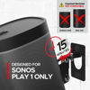Picture of Play 1 Wall Mount, Black, Pair, Compatible with Sonos Play:1 Only, Twin Pack, Adjustable Swivel & Tilt Mechanism, 2 Mounting Brackets Includes All Fixings