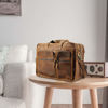 Picture of Polare 17'' Full Grain Leather Briefcase Laptop Attache Case Messenger Bag For Men Fits 15.6'' Laptop