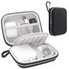 Picture of Lacdo Hard Carrying Case for MacBook Pro Air MagSafe/MagSafe 2 Power Adapter, iPhone13/13 Pro Charger, USB-C Hub, Type-C Hub, Earbuds, USB Cable Organizer EVA Protective Shockproof Travel Bag, Black