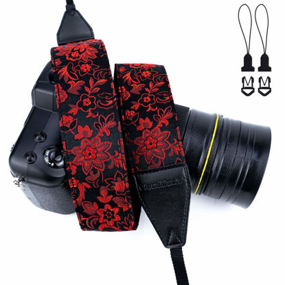 Picture of CLOUDMUSIC Camera Strap Jacquard Weave Neck Strap For Girls Men Women Floral (Style 25)