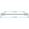 Picture of NECABLES 4Pack 3 Inch Short Phone Cord Short Telephone Cord Short Phone Line Cord Wall Phone Cord RJ11 6P4C Male to Male for Landline