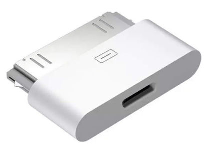 Picture of Lightning Female to 30-Pin Adapter, Apple MFi Certified 8-Pin Female to 30 Pin Male Connector iPhone Charging Sync Adapter for 30 Pin Docking Stations Compatible with iPhone 4/4s/iPad/iPod Touch
