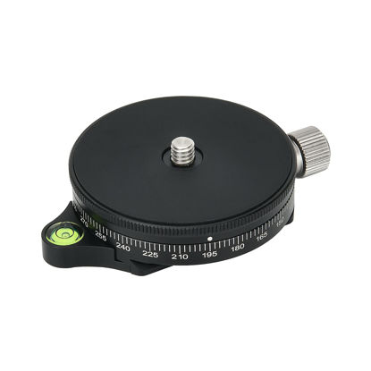 Picture of Camera Panoramic Panning Base with Plate 3/8" Screw Aluminum Alloy Panorama Ball Tripod Head with Bubble Level for Tripod Monopod DSLR Cameras,Ytvariw,Load Capacity 22 LBS