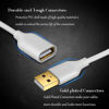 Picture of Costyle White USB Extension Cable, 2-Pack USB 2.0 10ft/3m USB Type A Male to A Female USB Extension Cord White USB Extender Cable with Gold-Plated Connectors