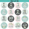 Picture of Baby Monthly Milestone Stickers, 16 Floral Baby Monthly Stickers, 12 Monthly Photo Picture Props for Infant Onesie, Newborn Monthly Milestone Stickers, Scrapbook Photo Keepsake