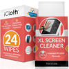 Picture of iCloth 70% IPA Computer and Electronics Cleaning Wipes for Screens, Keyboards, Controllers, Periferals, Pro-AV-Grade, Individually Wrapped (24 X-Large)