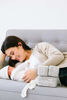 Picture of Pearhead Baby Plush Photo Sharing Milestone Age Blocks, Picture Prop, Set of 3 Blocks, Gray