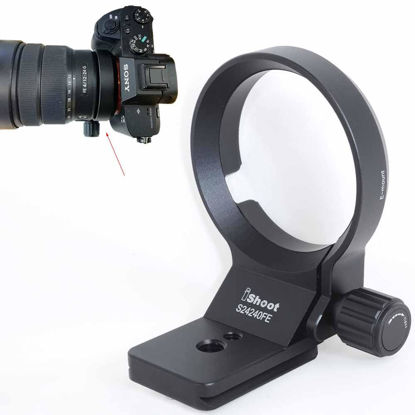 Picture of Lens Collar Support Bracket Tripod Mount Ring Compatible with Sony E 10-18mm F4 OSS (SEL1018), E PZ 18-105mm F4 G OSS (SELP18105G), E 18-135mm F3.5-5.6 OSS (SEL18135), FE 12-24mm F4 G (SEL1224G)