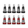 Picture of Borsuer Banana Jack, 10Pcs Female Banana Plug Connectors Brass Soldering or Crimping Type Banana Plug Adapters Panel Mount Binding Post for DIY Test Projects or 4mm Banana Jack Socket