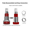 Picture of Borsuer Banana Jack, 10Pcs Female Banana Plug Connectors Brass Soldering or Crimping Type Banana Plug Adapters Panel Mount Binding Post for DIY Test Projects or 4mm Banana Jack Socket