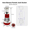 Picture of Borsuer Banana Jack, 10Pcs Female Banana Plug Connectors Brass Soldering or Crimping Type Banana Plug Adapters Panel Mount Binding Post for DIY Test Projects or 4mm Banana Jack Socket