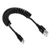 Picture of Samsung S24 Ultra FE Coiled USB C to USB A Cable Fast Charging for Galaxy S24+/S23/S22/S21,S25/S25+,3FT Retractable Android Phone Car Charger Cord for iPhone 16 15 Pro Max Plus,Google Pixel 9/8/7/6
