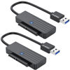 Picture of CLAVOOP SATA to USB 3.0 Adapter 2 Pack, USB SATA III Hard Drive to USB Adapter Cable, External Converter Compatible for 2.5 Inch SSD Data Transfer