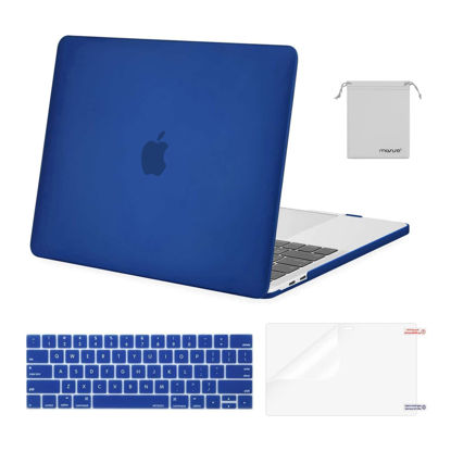 Picture of MOSISO Compatible with MacBook Pro 13 inch Case M2 2024, 2023, 2022-2016 A2338 M1 A2251 A2289 A2159 A1989 A1708 A1706, Plastic Hard Shell&Keyboard Cover&Screen Protector&Storage Bag, Royal Blue
