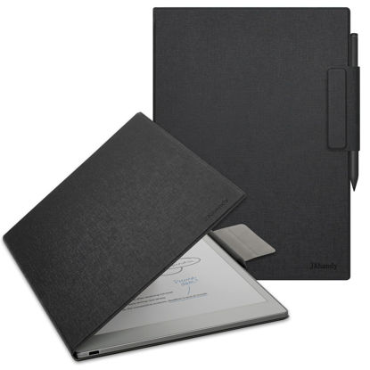 Picture of JKhandy Case for Remarkable Paper Pro 11.8 Inch 2024 Released, Premium PU Leather Cover with Bulit-in Magnet, Book Folio Design with Pen Holder, Black