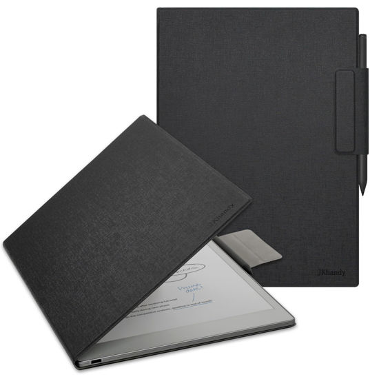 Picture of JKhandy Case for Remarkable Paper Pro 11.8 Inch 2024 Released, Premium PU Leather Cover with Bulit-in Magnet, Book Folio Design with Pen Holder, Black