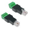Picture of Jienk 2Pcs RJ11 Male to 4 Pins Screw Terminal Block Adapter for Cat3 Telephone Handset Cords Extender, RJ22 4P4C Modular Connectors