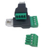 Picture of Jienk 2Pcs RJ11 Male to 4 Pins Screw Terminal Block Adapter for Cat3 Telephone Handset Cords Extender, RJ22 4P4C Modular Connectors