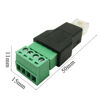 Picture of Jienk 2Pcs RJ11 Male to 4 Pins Screw Terminal Block Adapter for Cat3 Telephone Handset Cords Extender, RJ22 4P4C Modular Connectors