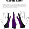 Picture of AKX Artist Glove, Palm Rejection Drawing Glove for Graphic Tablet, iPad - Smudge Guard, 2-Finger, Good for Left and Right Hand (Black, Large, 2 Pack)