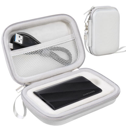 Picture of Lacdo Hard Carrying Case for Samsung T9 Portable Solid State Drives 1TB 2TB 4TB USB 3.2 External SSD Hard EVA Shockproof Storage Travel Bag, Gray