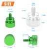 Picture of HELIFOUNER 20 Pieces 6-32 Thread, Green Color Anodized Aluminum Computer Case Thumbscrews, Thumb Screws for Computer Case/Cover/Power Supply/Hard Drives