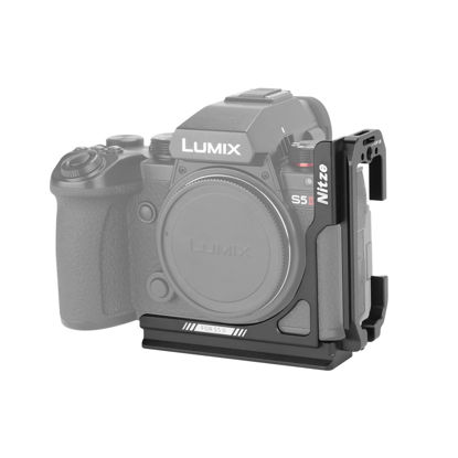 Picture of Nitze S5 II L Bracket L Bracket for Panasonic S5 II / S5 IIX Camera with Built-in Arca Quick Release Plates, 1/4" Locaiting Hole and 1/4" Threaded Holes - T-P04A