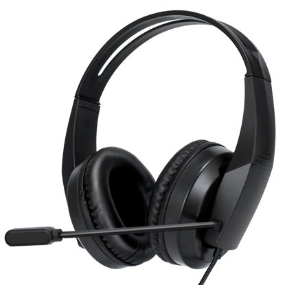 Picture of Grstltd Wired Headset with Mic for Laptop - Computer Headset with Noise Canceling Microphone & Volume Control - 3.5mm Stereo Headphones with Mute for Home Office Class