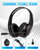 Picture of Grstltd Wired Headset with Mic for Laptop - Computer Headset with Noise Canceling Microphone & Volume Control - 3.5mm Stereo Headphones with Mute for Home Office Class