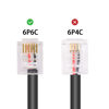 Picture of Poyiccot DB9 to RJ11 Serial Adapter Cable, RS232 DB9 Female to RJ11 RJ12 6P6C LAN Network Serial Control Cable for Sevo-Drive Lead-Shine Stepper Communication, 6Feet