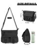 Picture of Lovvento Messenger Bag for Men, Large Crossbody Bag for Women 15.6 Inch Water Resistant Laptop Bag Casual Satchel Shoulder Bag for College Travel Office (Original-black)
