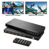 Picture of 4K HDMI Multiviewer Switch 4x2 with PIP, PORTTA Quad Multi Viewer Seamless Switcher 4 in 2 Out with Toslink, 3.5mm Audio Output Support 4K 30Hz, 6 Viewing Modes, Downscaler for PS4/PC/DVD