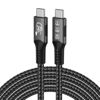 Picture of FDBRO USB 4 Cable [8K@60Hz Video/240W PD 3.1 Fast Charging/40Gbps Data Transfer] USB C to USB C Cable, Compatible with Thunderbolt 3/4, MacBook, SSD, Type-C Devices (Gray & Black, 6FT/1.8M)