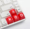 Picture of Keyboard Keycaps Arrow/Direction PSP Cherry MX Key Cap for Corsair K55 K65 K63 MX Switches Backlit/Keychron C3 Pro / K8 / K2 Version 2 / Razer Huntsman/MageGee Mechanical Gaming Keyboard (Red)