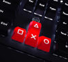 Picture of Keyboard Keycaps Arrow/Direction PSP Cherry MX Key Cap for Corsair K55 K65 K63 MX Switches Backlit/Keychron C3 Pro / K8 / K2 Version 2 / Razer Huntsman/MageGee Mechanical Gaming Keyboard (Red)