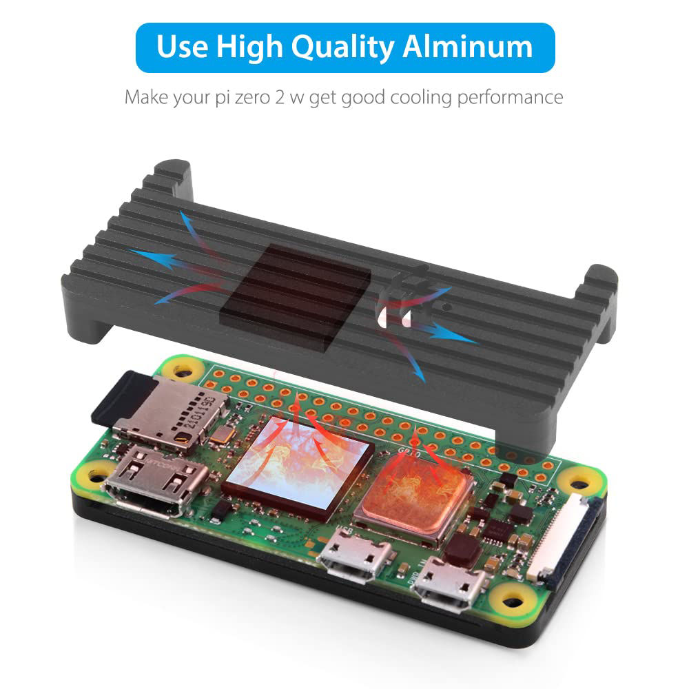 GetUSCart- GeeekPi Case for Raspberry Pi Zero 2 W Case/Zero W, with ...