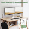 Picture of UPGRAVITY Dual Monitor Mount, Dual Monitor Stand for Two 17"-32" Flat/Curved Computer Screens, Fully Adjustable Dual Monitor Arms Hold up to 17.6lbs, VESA 75x75/100x100mm, C-Clamp/Grommet Base, White