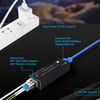 Picture of Micro Mini Gigabit Fiber Media Converter Small Size Ultra-Compact 10/100/1000Mbps Ethernet IP Copper to Fiber Optic Converter with Single Mode 1310nm 20km SFP Module USB Type-C Power Input