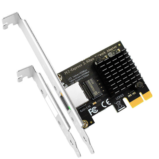 Picture of GLOTRENDS LE8105 2.5Gbps PCIe Ethernet Network Card, RTL8125BG Chip, RJ45 LAN Port, PCIe X1 Installation