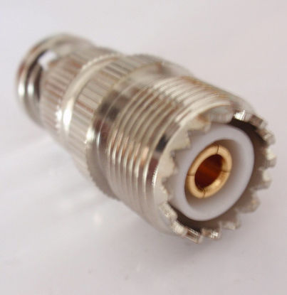 Picture of Saide Electronics 2pcs RF coaxial Coax Adapter BNC Male to UHF Female SO-239 SO239
