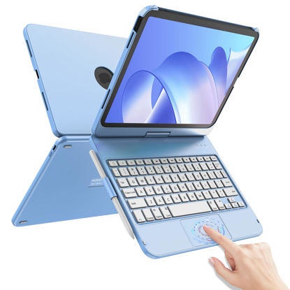 Picture of TaIYanG for iPad 10th Generation Case with Keyboard for iPad 10.9" 2022, Touch Keyboard for iPad 10th Generation Case -360° Rotatable,Pencil Holder,Touch Trackpad Keyboard Case for iPad 10th Gen