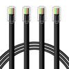 Picture of NECABLES 2Pack RJ9 Cable 10ft Phone Cord Telephone Cable RJ9 / RJ10 / RJ22 4P4C Male to Male Straight for Both Data and Voice Use Black - 10 Feet