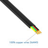Picture of NECABLES 2Pack RJ9 Cable 10ft Phone Cord Telephone Cable RJ9 / RJ10 / RJ22 4P4C Male to Male Straight for Both Data and Voice Use Black - 10 Feet