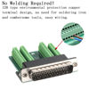 Picture of ANMBEST DB44 Solderless Connector, Male RS232 D-SUB Serial to 44-pin Port Terminal Adapter Breakout Board with Case Long Bolts Tail Pipe